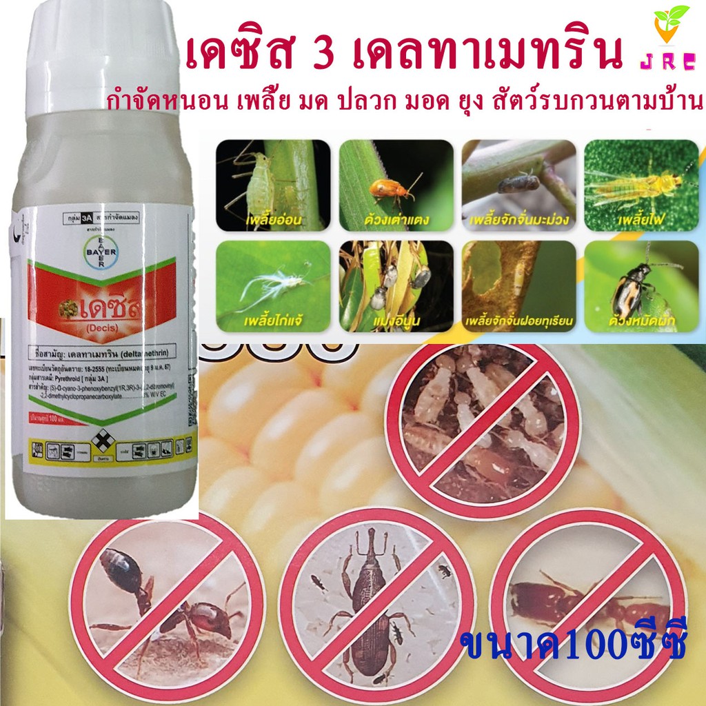 เดซิส_100ซีซี_เดลทาเมทริน3%_สารกำจัดแมลง_หนอน_เพลี้ย_สัตว์รบกวนตามบ้านและโรงเรือน