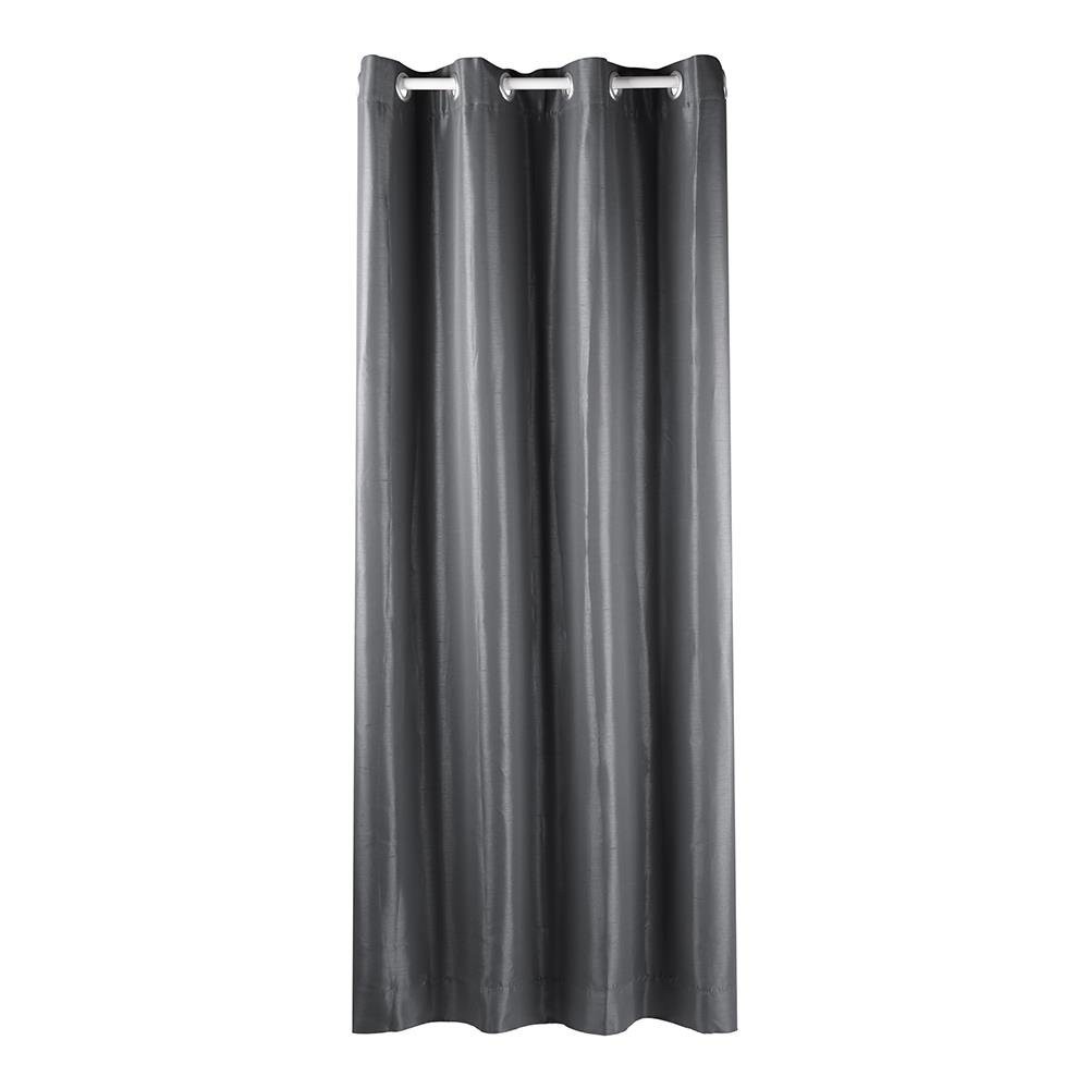 ผ้าม่าน EYELET CHILD FREEDOM STYLE SILKY UV 140X220 ซม. สีเทา ผ้าม่านประตู CURTAIN ผ้าม่านและมู่ลี่