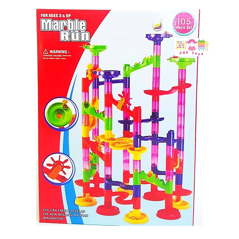 MARBLE RUN รางลูกแก้วหรรษา แบบประกอบเองตามจินตนาการ รุ่น105 pcs.