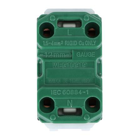 เต้ารับเดี่ยว 2 ขา PANASONIC WEG10919H ผลิตจากทองเหลืองอย่างดีไม่บิดงอง่าย