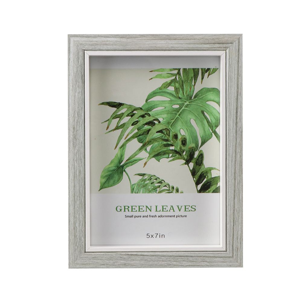 กรอบรูป HOME LIVING STYLE LEAF 5X7 นิ้ว สีเทา กรอบรูป