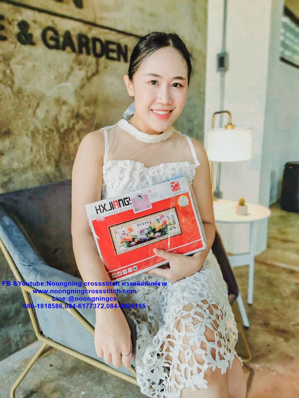 คู่บ่าวสาว ชุดปักครอสติส พิมพ์ลาย ครอสติสจีน งานฝีมือทำที่บ้าน DIY