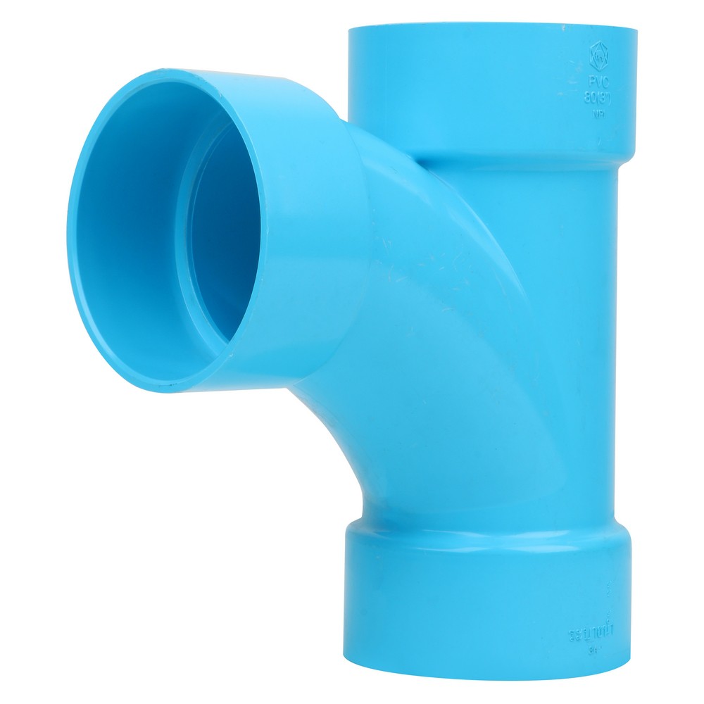 ท่อประปา ข้อต่อ ท่อน้ำ ท่อPVC ข้อต่อสามทางทีวาย-บาง SCG 3" สีฟ้า FAUCET WYE PVC SOCKET SCG 3" LITE BLUE