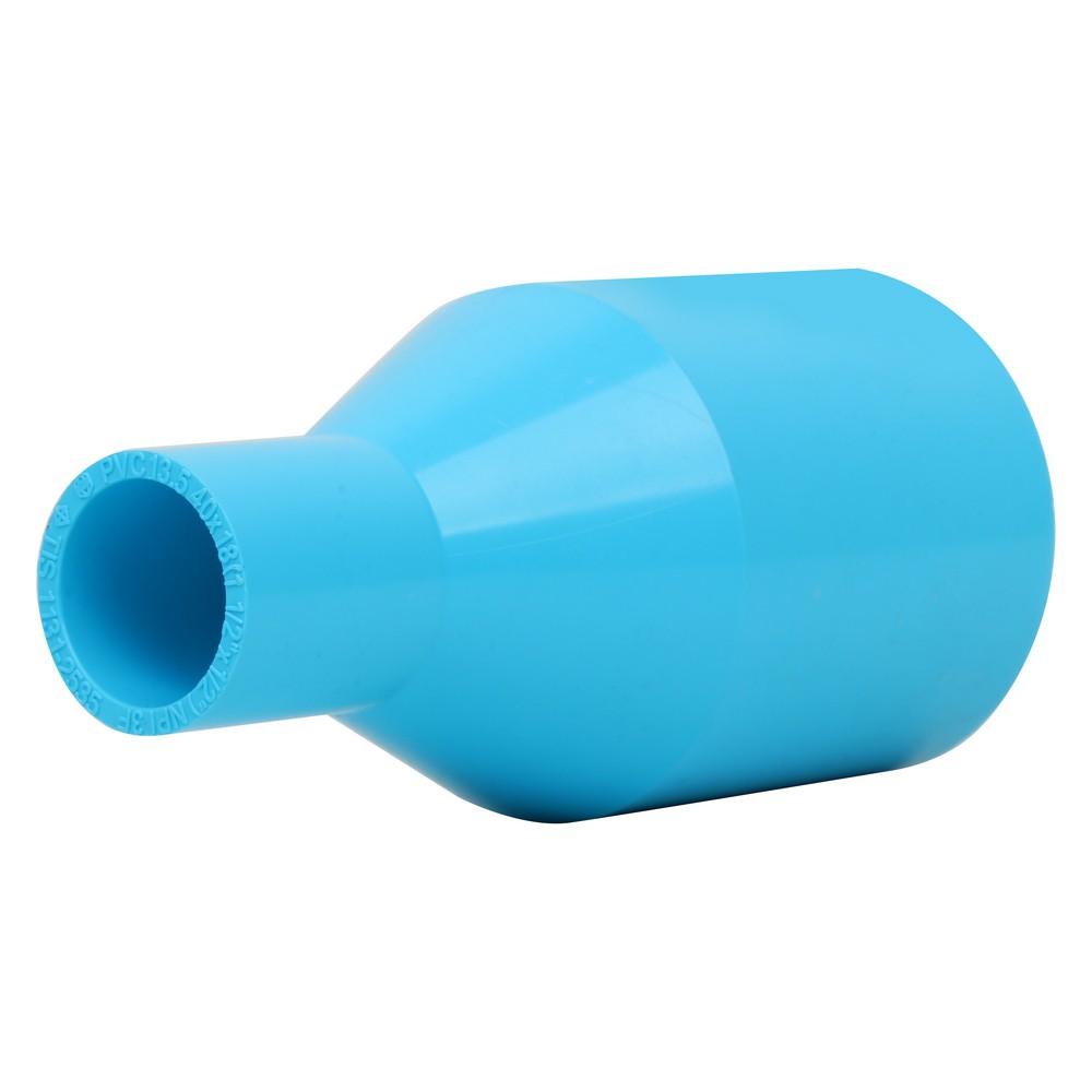 ท่อประปา ข้อต่อ ท่อน้ำ ท่อPVC ข้อต่อตรงลด-หนา SCG 1 1/2"x1/2" สีฟ้า REDUCING SOCKET PVC SCG 1 1/2"x1/2" LIGHT BLUE