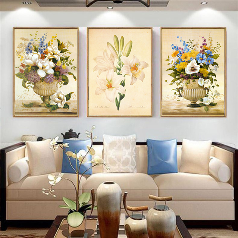 แจกันดอกลิลลี่ ชุดปักครอสติส พิมพ์ลาย ครอสติสจีน งานฝีมือทำที่บ้าน DIY