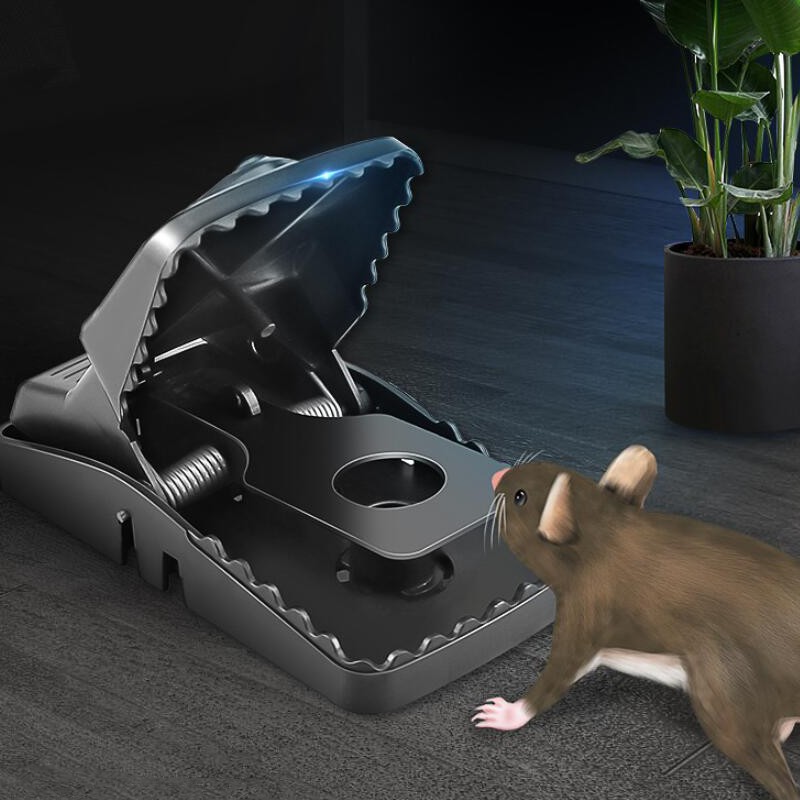 อุปกรณ์ดักหนู ที่ดักหนู กับดักหนู แบบสปริง ไม่ต้องใช้สารเคมี ไม่ต้องสัมผัสโดนตัวหนู สีดำ-591