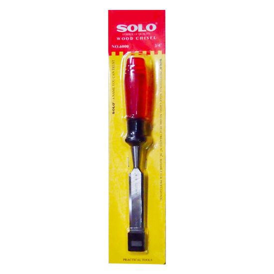 SOLO สิ่วช่างไม้ด้ามพลาสติก รุ่น 6000-0.75 ขนาด 0.75 นิ้ว สีแดง สิ่ว