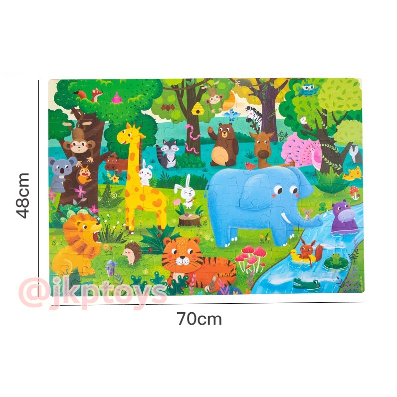 🌈ของเล่นเสริมพัฒนการ จิ๊กซอว์ 100 ชิิ้น ขนาด 70x48 ซม จิ๊กซอว์สำหรับเด็ก แนะนำสำหรับน้องวัย4-8ปี สำเนา