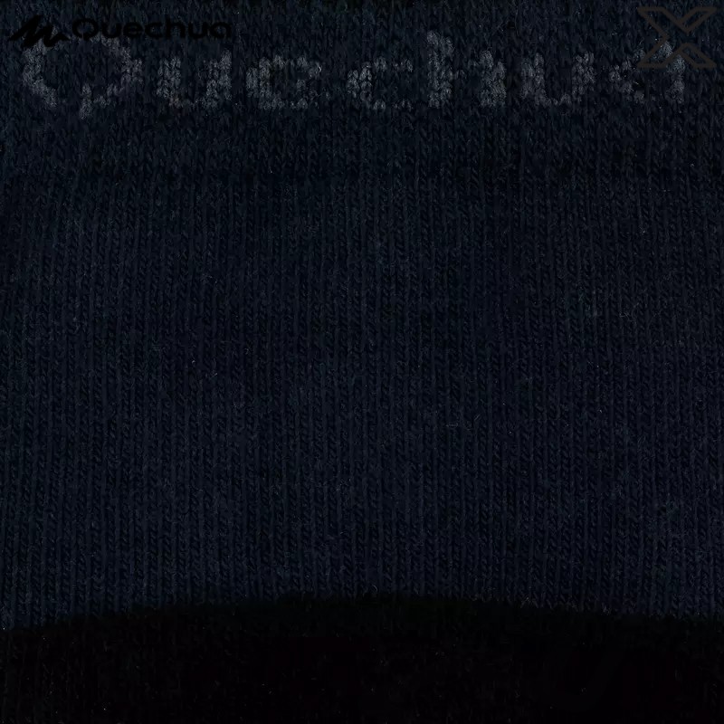 QUECHUA ถุงเท้ายาวปานกลางสำหรับใส่เดินในเส้นทางธรรมชาติรุ่น NH100 แพ็ค 2 คู่ (สีกรมท่า)