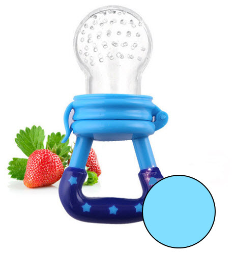 ที่ดูดผลไม้และอาหารเด็ก สีฟ้า