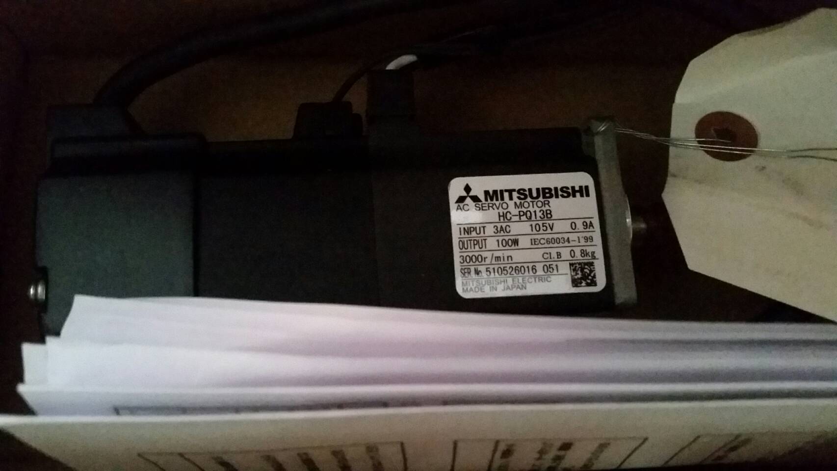 ขาย AC SERVOMOTOR MITSU HC-PQ13B