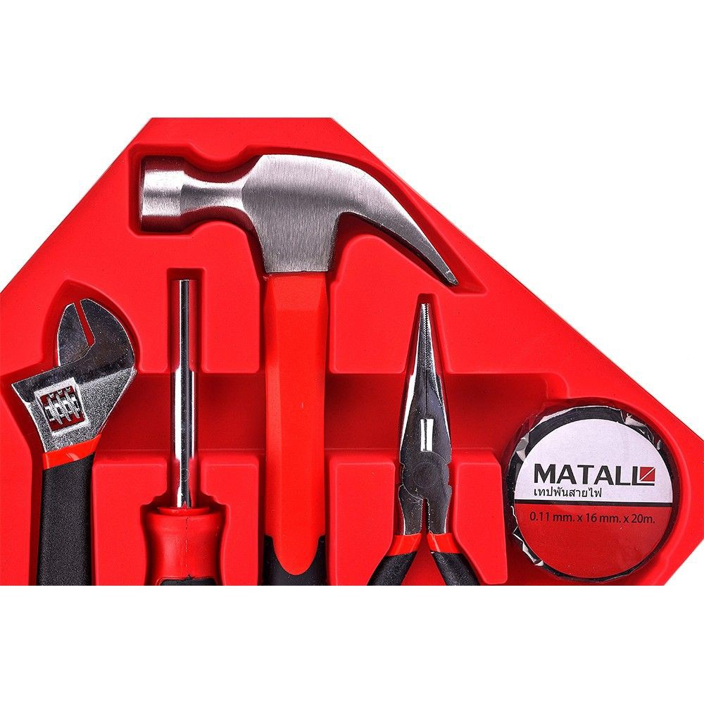 ชุดเครื่องมือช่าง 16 ชิ้น/ชุด MATALL สี แดง-ดำ 16 EA/SET MATALL HAND TOOL SET