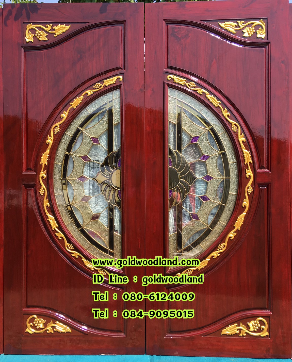 ประตูบ้าน ไม้สัก GBBB - 254