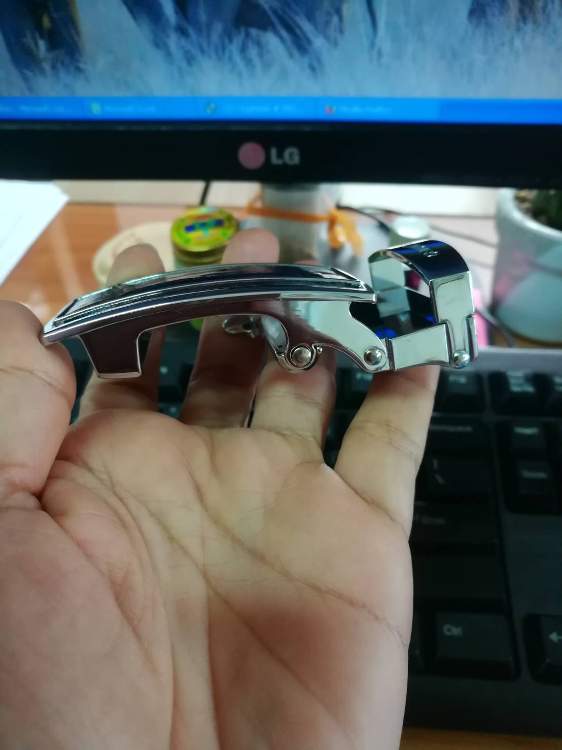 หัวเข็มขัดออโต้ล็อค;สีดำ