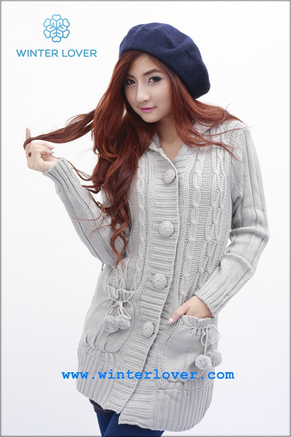หมวกกันหนาวทรงไบเล่สีน้ำเงินเข้มผ้าWool100%(พร้อมส่ง)(Free Size)