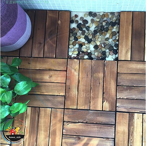 🤞Home_sick 🌱NEW🌱แผ่นไม้ตกแต่งสวน แผ่นปูพื้น YF-1445