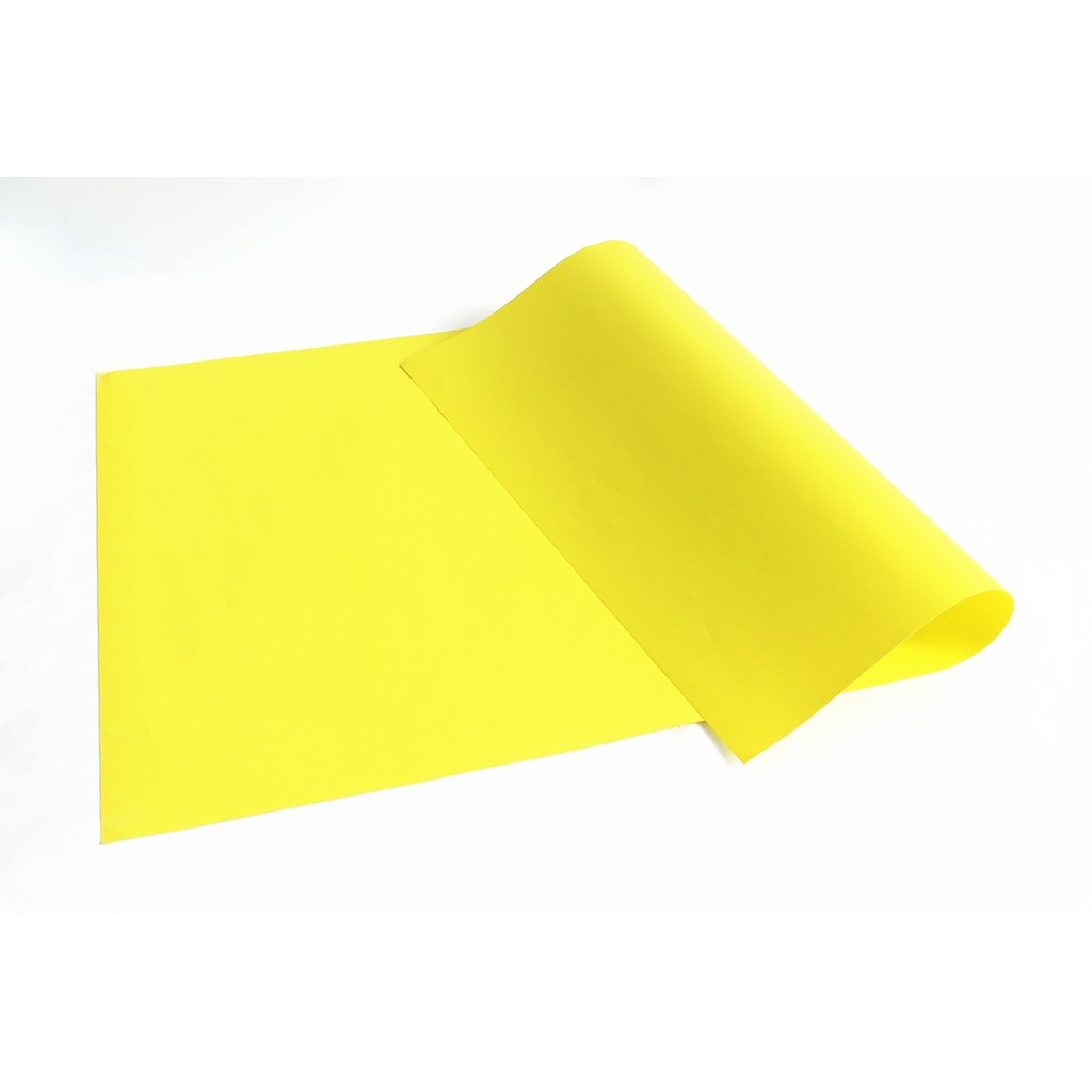 PP201 สีเหลืองอ่อน กระดาษโปสเตอร์สี 2 หน้า20แผ่น