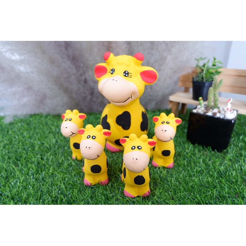 เซรามิคสัตว์ เซรามิคยีราฟเซต 5 ชิ้น ตกแต่งสวนน่ารักๆ ชุดครอบครัวสัตว์ เซรามิคแต่งสวน