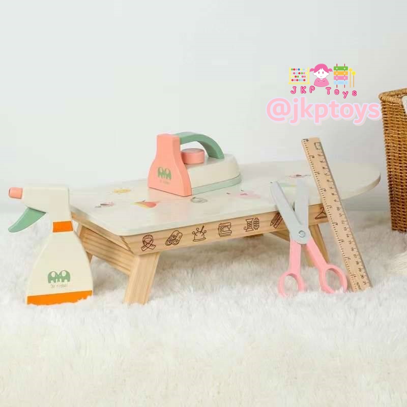 ⭐🌈ของเล่นไม้เสริมพัฒนาการ ชุดเตารีดไม้ พร้อมที่รองรีดเเละอุปกรณ์