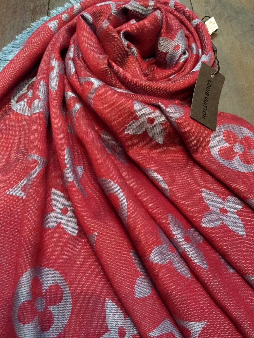 Sale B2410 ผ้าคลุมไหล่ สีแดง