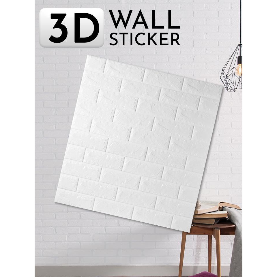 !!สินค้าขายดี!! วอลเปเปอร์ติดผนัง 3 มิติ ขนาด 70 x 77 cm. มีกาวในตัว สติ๊กเกอร์ติดผนัง 3D ตกแต่งห้อง 3D wall stickers