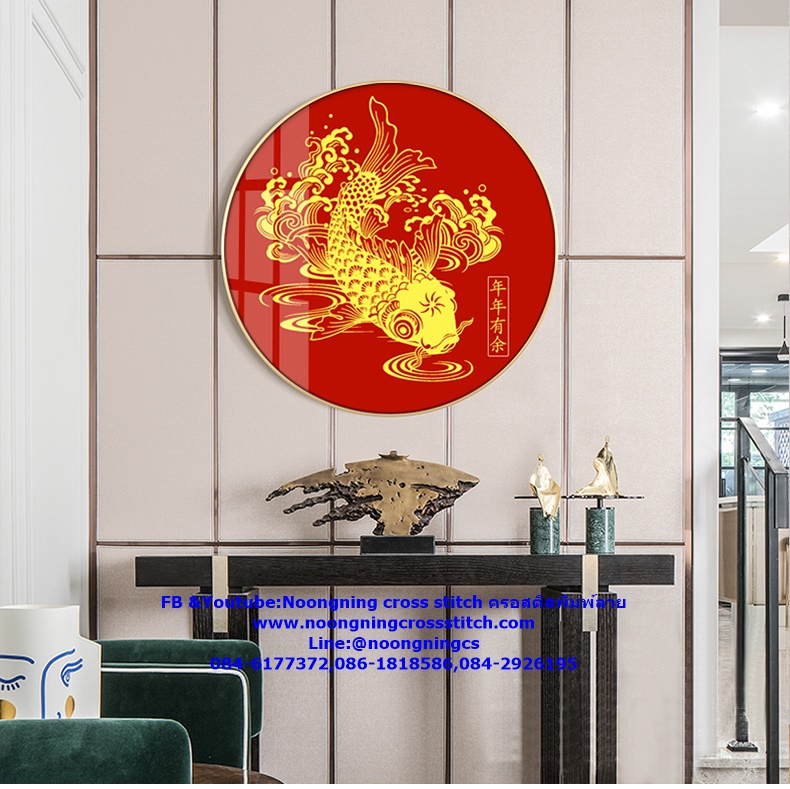 ม้า8มงคล ชุดปักครอสติส พิมพ์ลาย ครอสติสจีน งานฝีมือทำที่บ้าน DIY