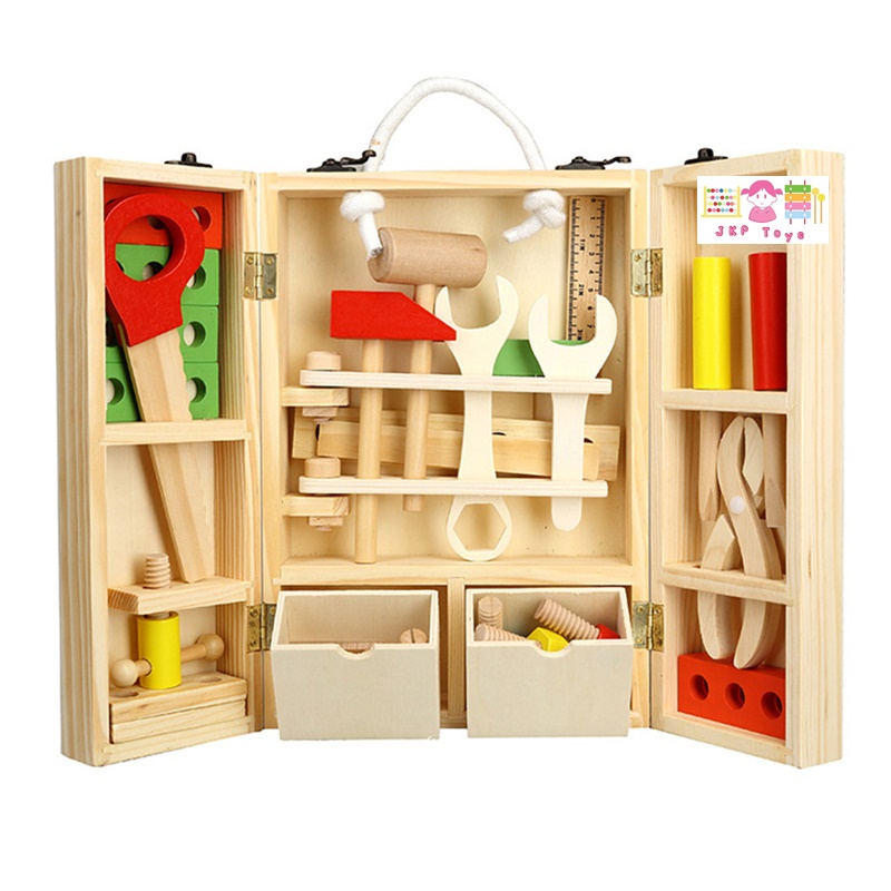 ของเล่นไม้เสริมพัฒนาการ กล่องไม้เครื่องมือช่าง