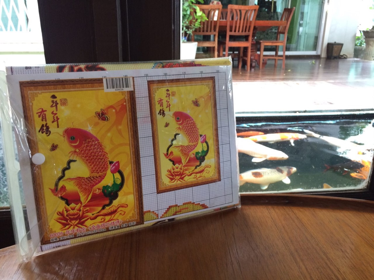 นกแมนดาลินคู่ ชุดปักครอสติส พิมพ์ลาย ครอสติสจีน งานฝีมือทำที่บ้าน DIY