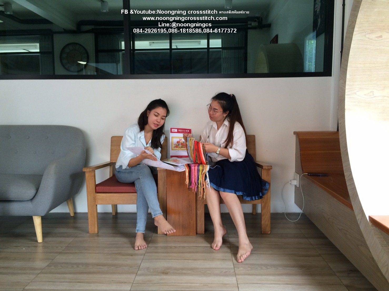 ดอกไม้ ชุดปักครอสติส พิมพ์ลาย ครอสติสจีน งานฝีมือทำที่บ้าน DIY