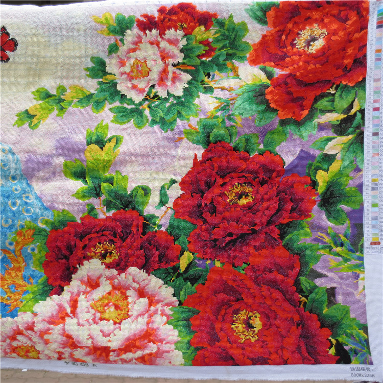 นกยูง ชุดปักครอสติช พิมพ์ลาย ชุดปักครอสติช พิมพ์ลาย ครอสติสจีน งานฝีมือ DIY