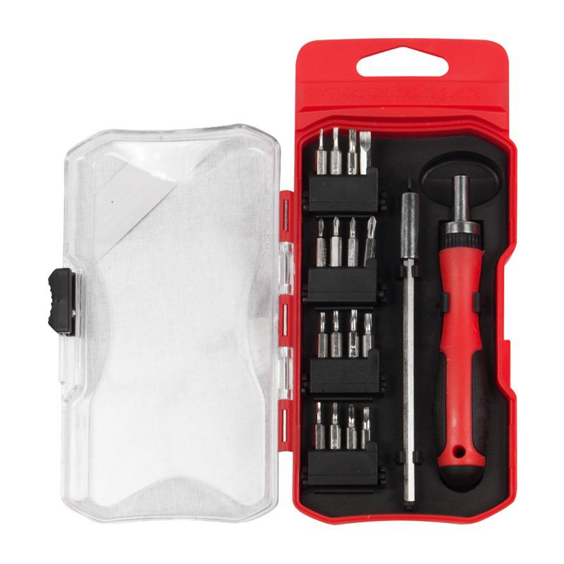 HANDI ชุดไขควง (ดอก 18 ชิ้น) รุ่น 1479 (Philips, Slotted, Hex, Torx) สีแดง - ดำ สำหรับงานช่าง