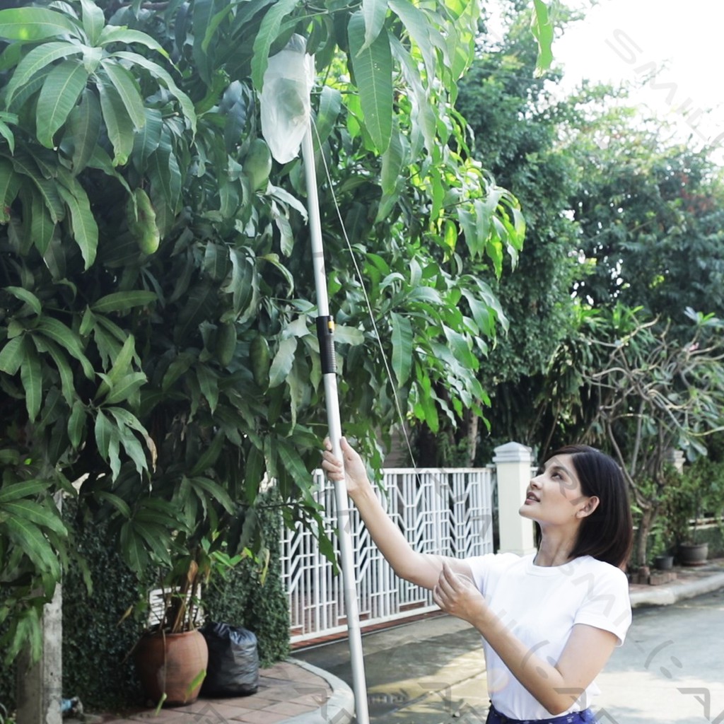 SmileArm® ด้ามกดล็อค 4 ม. อลูมิเนียมแท้100% ใช้คู่กับหัวอุปกรณ์ ด้ามอเนกประสงค์ ยืด-หดได้ ไม่เป็นสนิม มีประกันส่งซ่อมได้