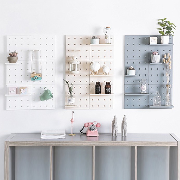 ชั้นวางติดผนัง ชั้นวางของติดผนัง มีให้เลือก 3 สี Pegboard deebillion