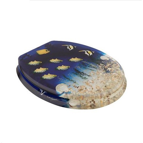 ฝารองนั่งชักโครก POLYRESIN ลายทะเล