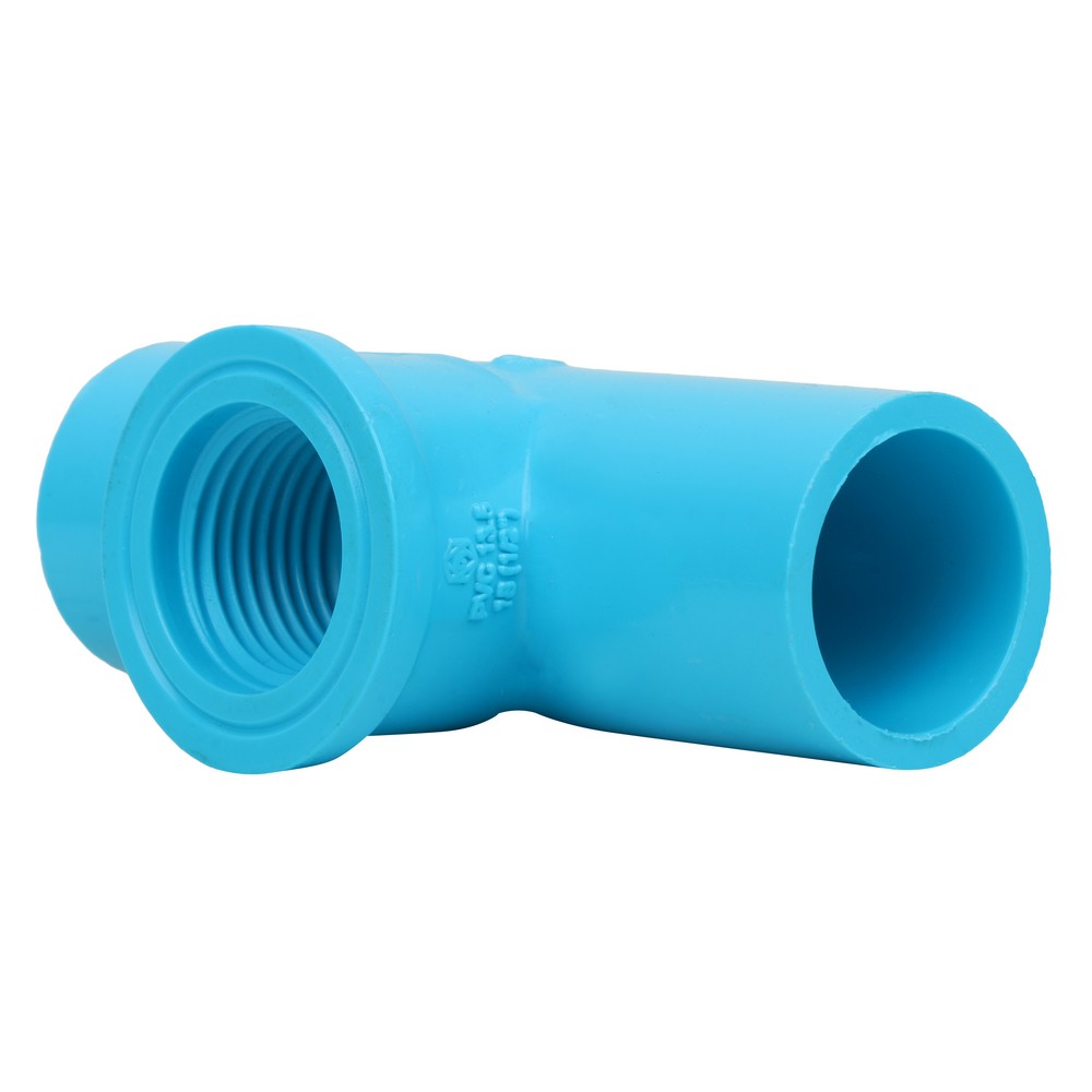 ท่อประปา ข้อต่อ ท่อน้ำ ท่อPVC ข้อต่อสามทางเกลียวใน-หนา SCG 1/2" สีฟ้า FPT TEE PVC SOCKET SCG 1/2" LIGHT BLUE