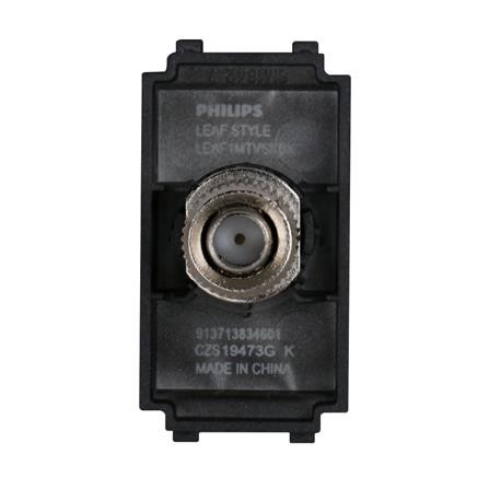 เต้ารับ TV LEAF BLACK PHILIPS ผลิตจากทองเหลืองอย่างดีไม่บิดงอง่าย