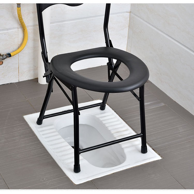 เก้าอี้นั่งถ่าย เก้าอี้ห้องน้ำ เก้าอี้อาบน้ำ เก้าอี้นั่งขับถ่าย แบบพับได้ เก้าอี้นั่งขับถ่ายสำหรับผู้สูงอายุ