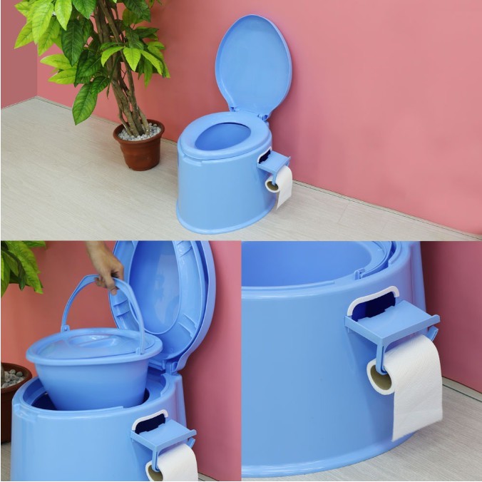 ชักโครกสุขาเคลื่อนที่ สุขาเคลื่อนที่ มีให้เลือก 5 สี รับน้ำหนักได้ 100 Kg.ส้วมพกพา ห้องน้ำพกพา Portable toilet