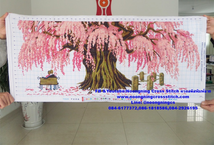 ม้า8ตัว มงคล กุ้ยหลิน ชุดปักครอสติส พิมพ์ลาย ครอสติสจีน งานฝีมือทำที่บ้าน DIY