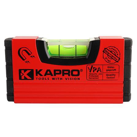 ระดับน้ำ KAPRO BOX 4 นิ้ว สีดำ-แดง น้ำหนักเบา มีหน่วยวัดที่ละเอียดชัดเจน