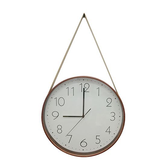 KASSA HOME นาฬิกาแขวนผนังกรอบไม้ รุ่น MG2027B-LY120-DBN Line ขนาด 68 x 40.8 x 5 ซม. สีน้ำตาลเข้ม ทนทาน ใช้งานได้นาน