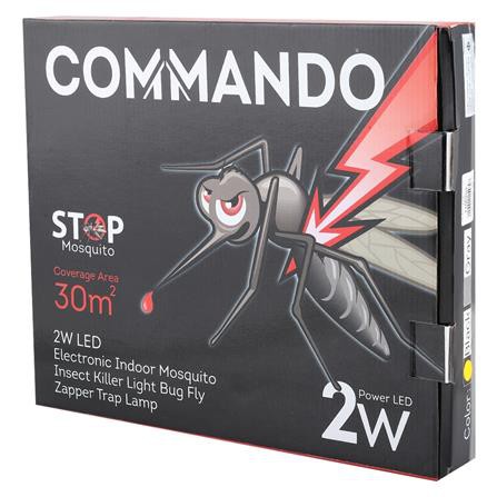 เครื่องช็อตยุงเเละเเมลง COMMANDO 2 วัตต์ สีดำ ปลอดภัยสำหรับเด็ก