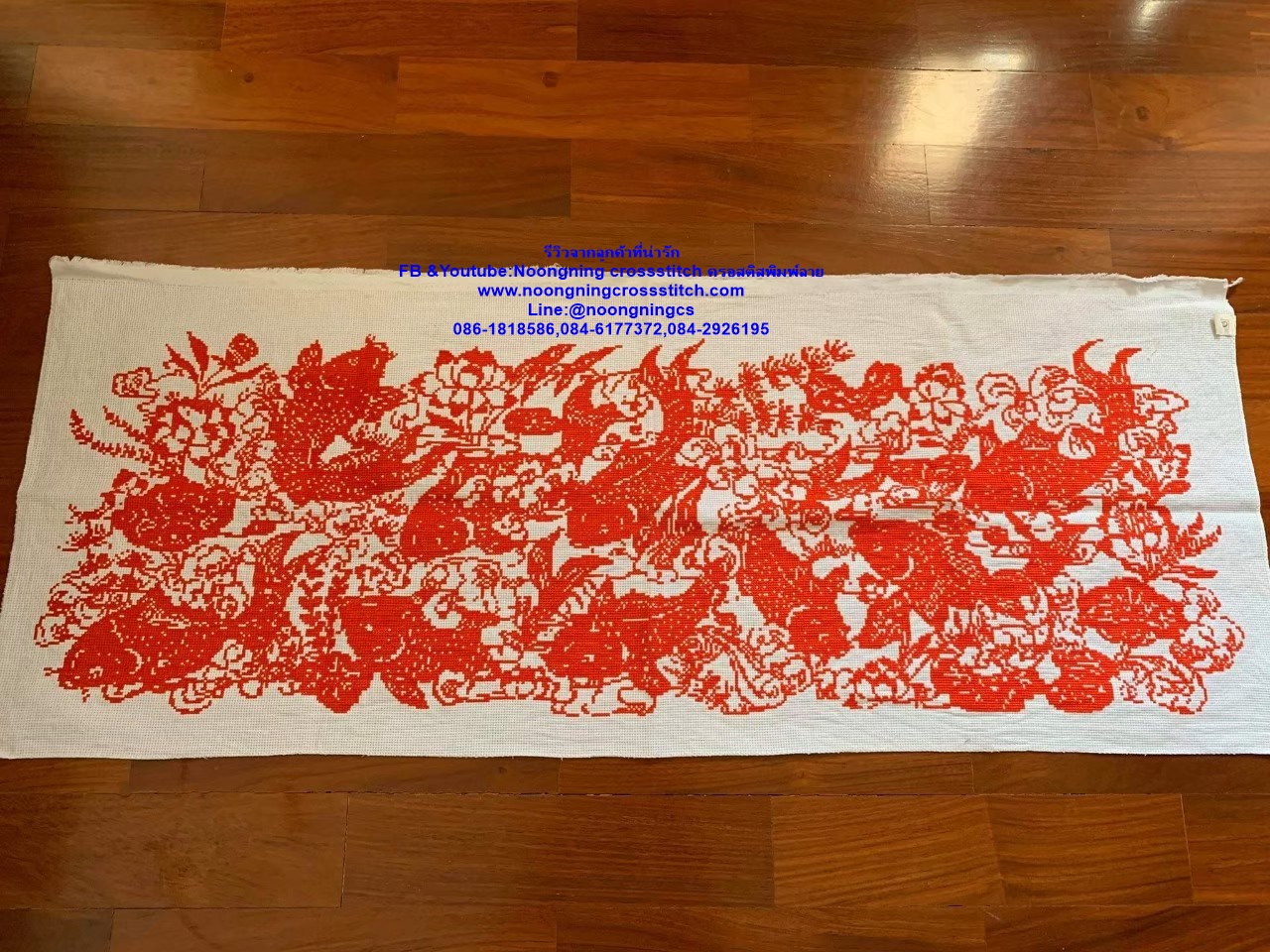 ปลาทอง ชุดปักครอสติส พิมพ์ลาย ครอสติสจีน งานฝีมือทำที่บ้าน DIY