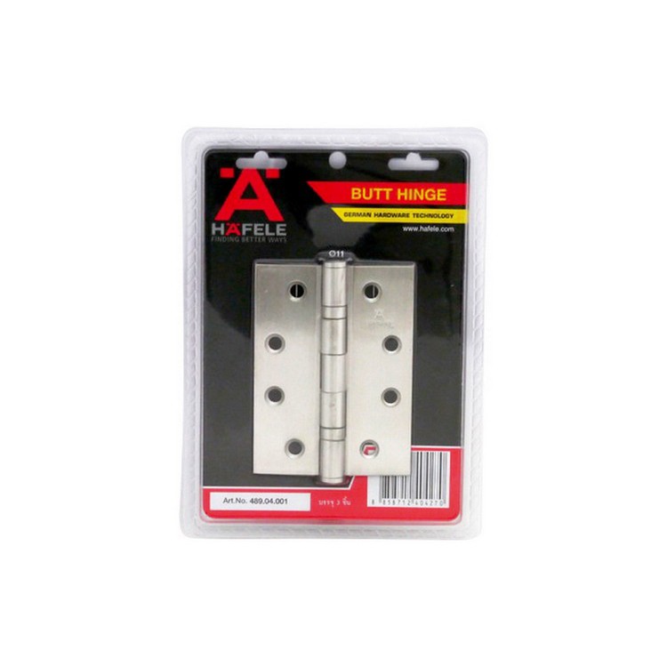 ประตู แต่งบ้าน ซ่อมบ้าน บานพับ 4"X3" HAFELE 489.04.001 SS P3 | HAFELE | 489.04.001
