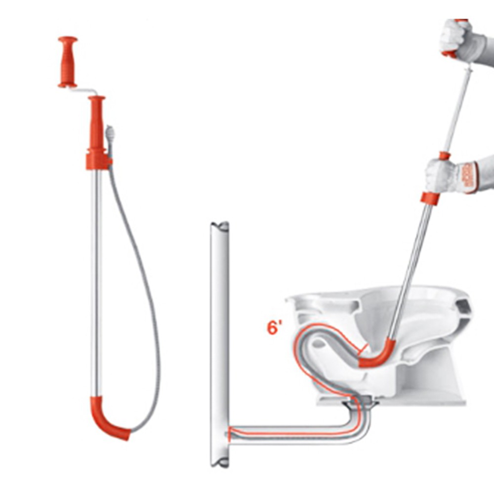 ท่อประปา ข้อต่อ ท่อน้ำ ท่อPVC สายล้างท่อหัวแปรงทองเหลือง FLUSSO 1.5เมตร CANISTER AUGER FLUSSO 1.5M