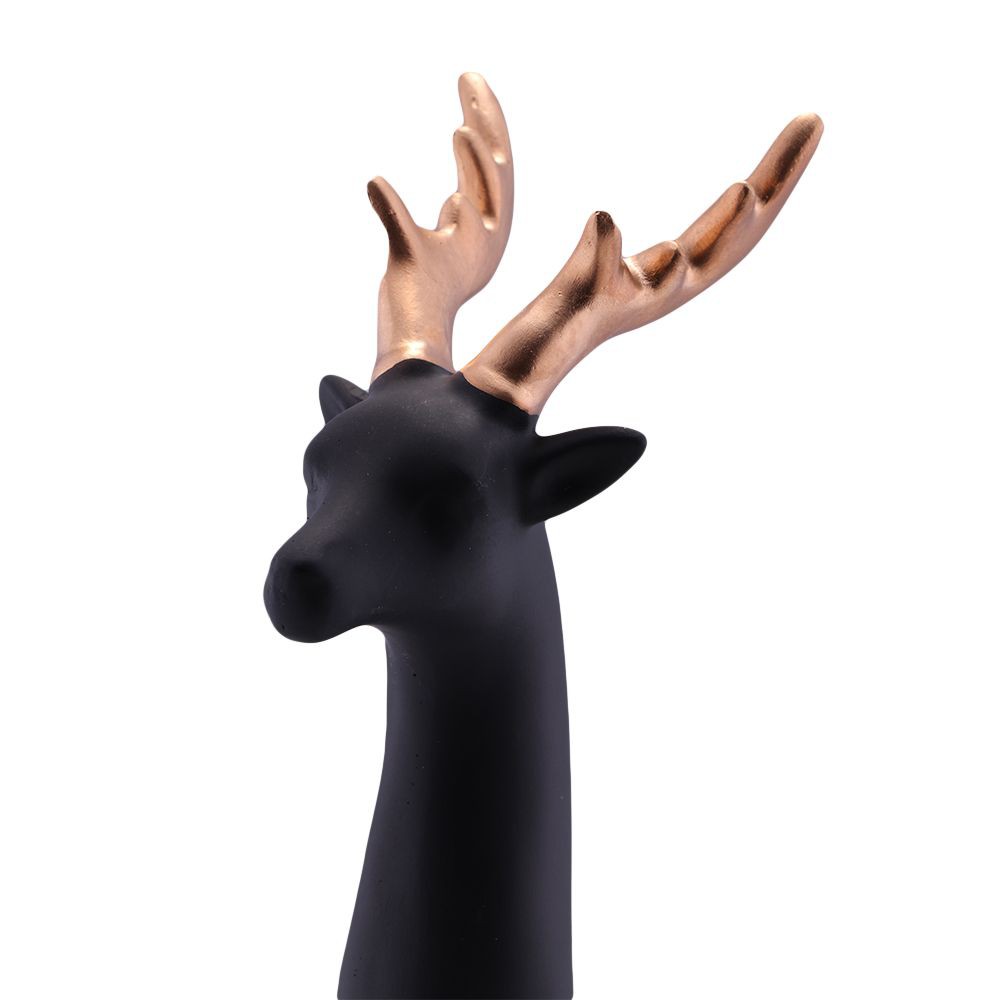 ของตกแต่ง กวาง 20.5X38.5 ซม. สีดำ อุปกรณ์ตกแต่งบ้านอื่นๆ