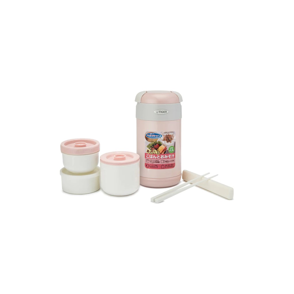TIGER กระติกอาหารเก็บความร้อน TIGER รุ่น LWRA092PG ขนาด 0.9 ลิตร สีชมพู