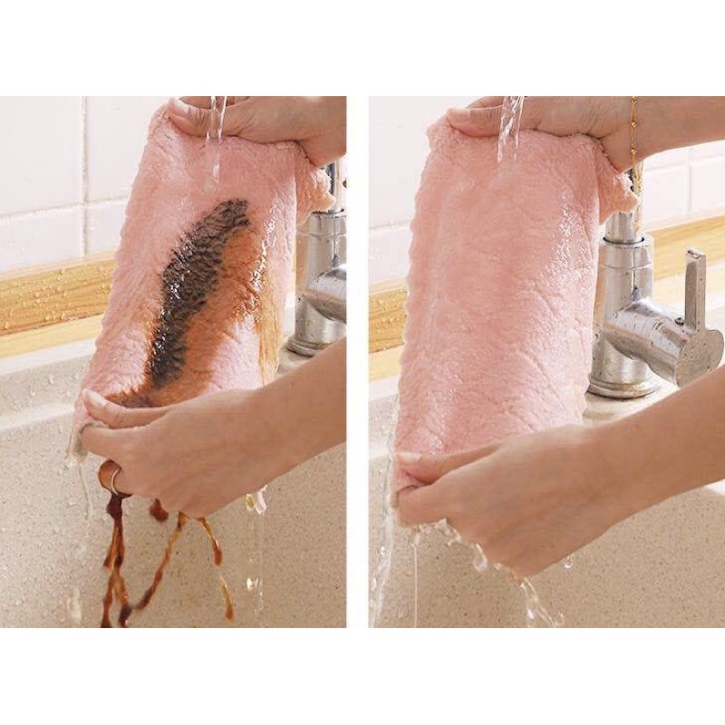 ผ้าเอนกประสงค์ (ขนาดผ้า 27x16 cm) ผ้าทำความสะอาด ผ้าเช็ดรถ เช็ดคราบน้ำมัน