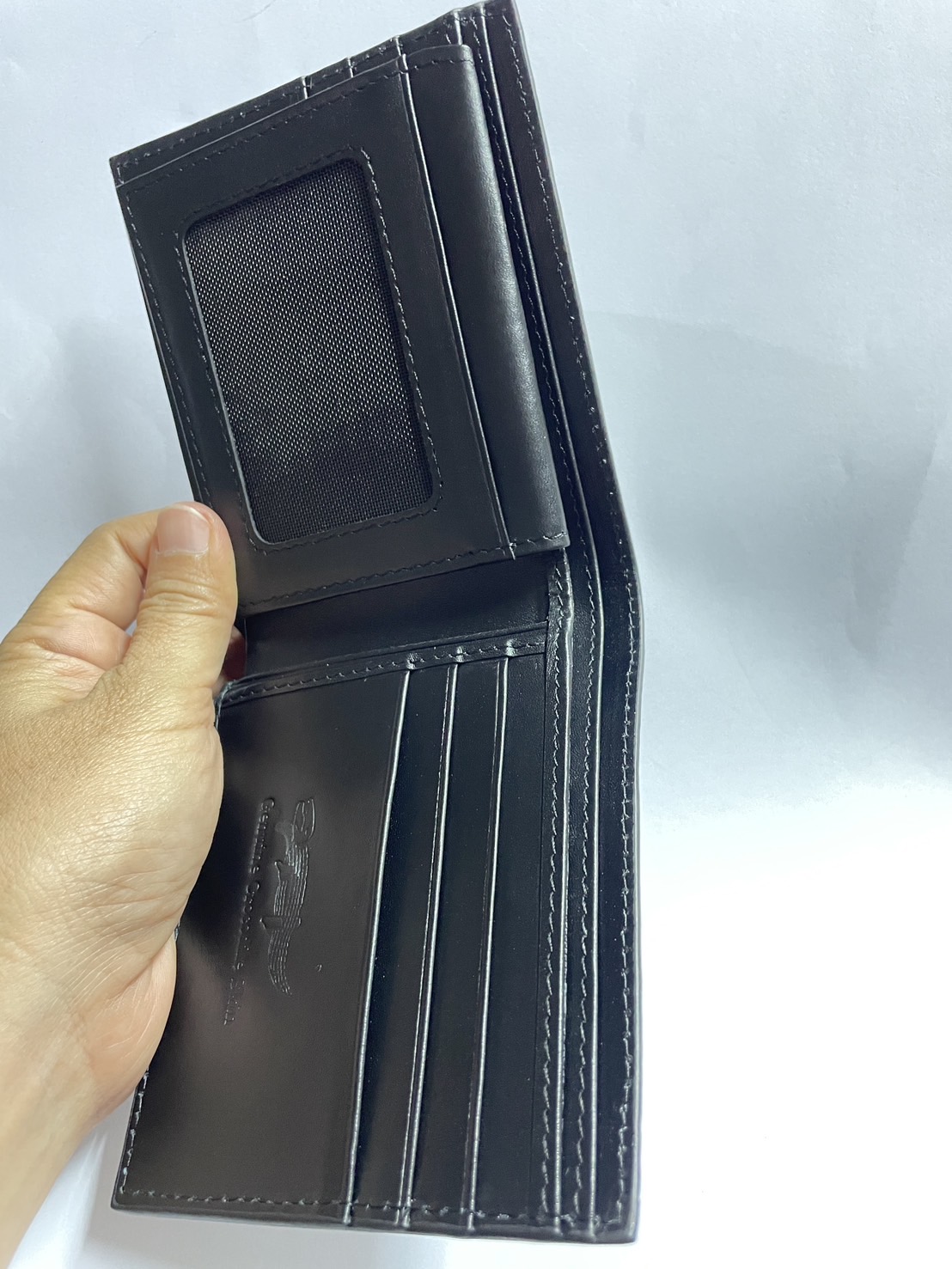 กระเป๋าหนังจระเข้แท้(หนังท้อง) สีดำ