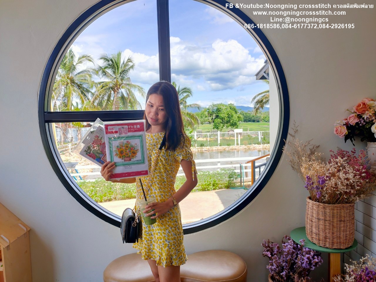 ม้า8มงคล ชุดปักครอสติส พิมพ์ลาย ครอสติสจีน งานฝีมือทำที่บ้าน DIY